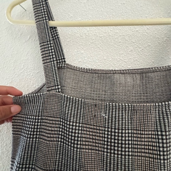 Anthropologie Gray Plaid Jumpsuit - Picture 2 of 7